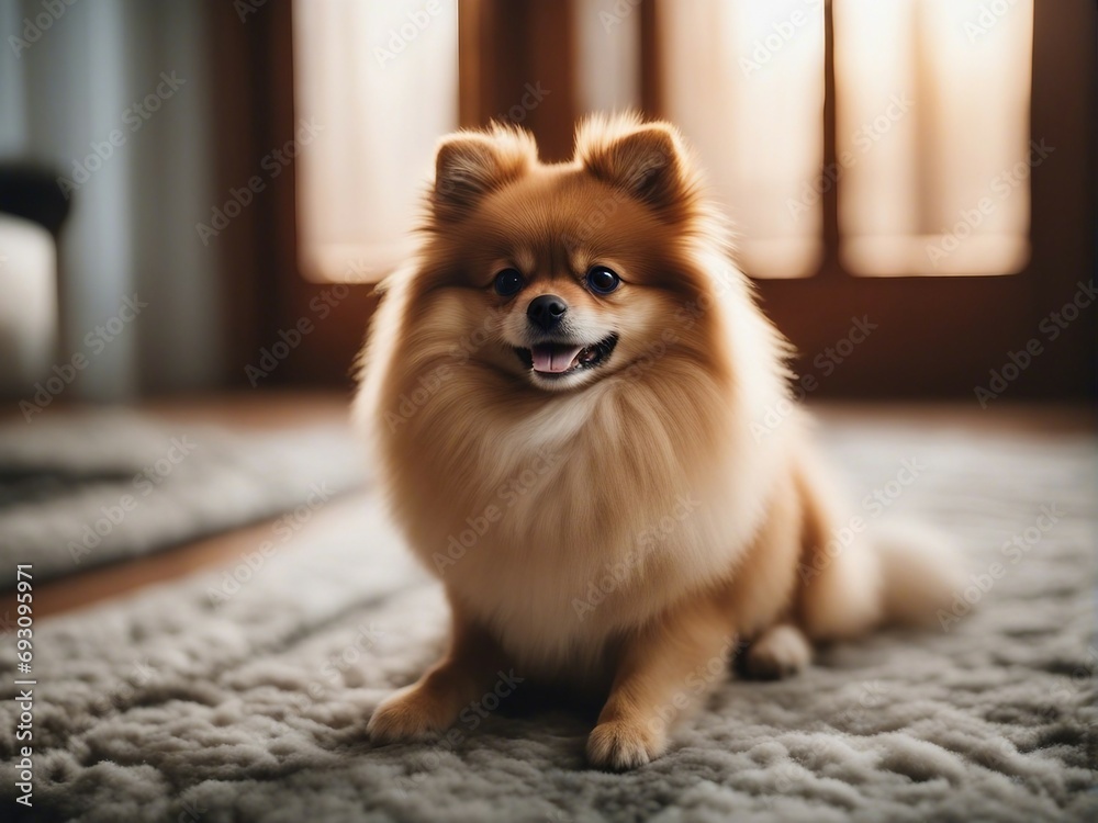 portrait of Pomeranian, smiling
portrait of Pomeranian, smiling