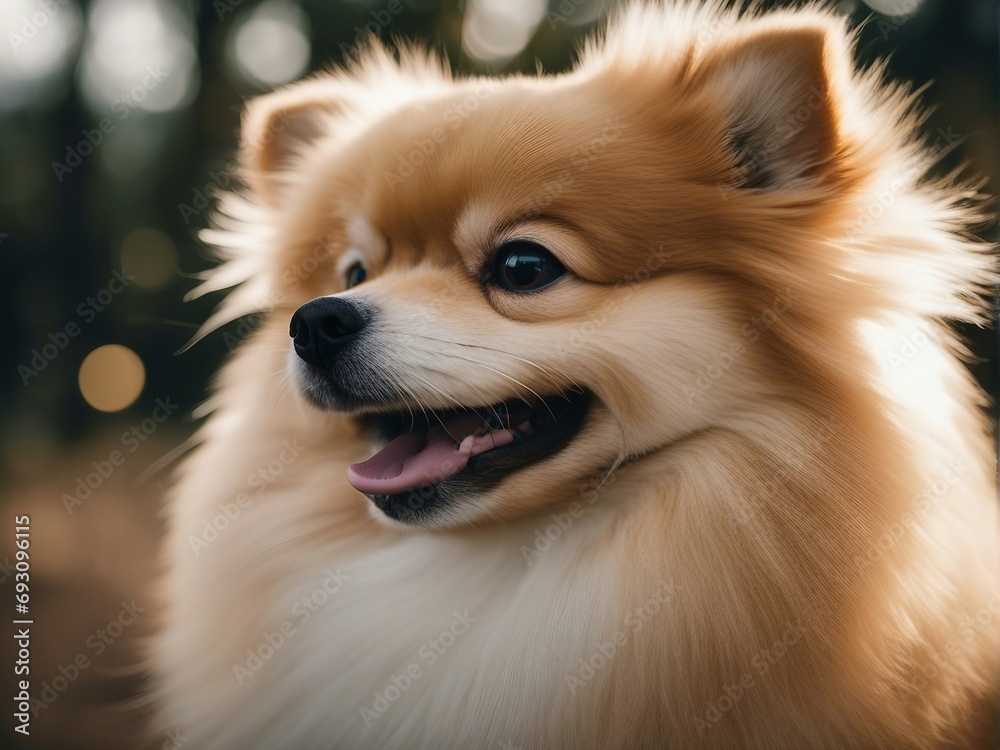 portrait of Pomeranian, smiling
portrait of Pomeranian, smiling