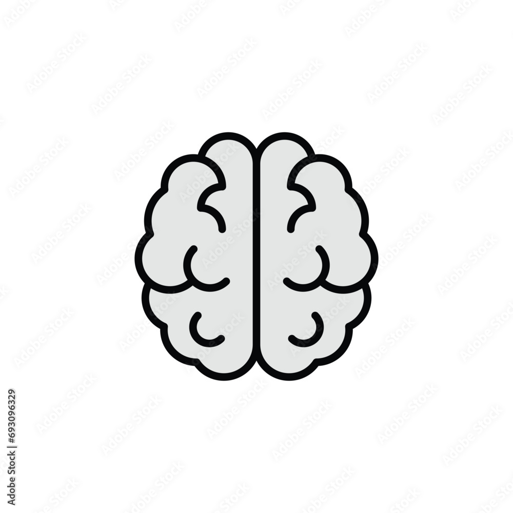 Brain icon design with white background stock illustration Brain icon design with white background stock illustration