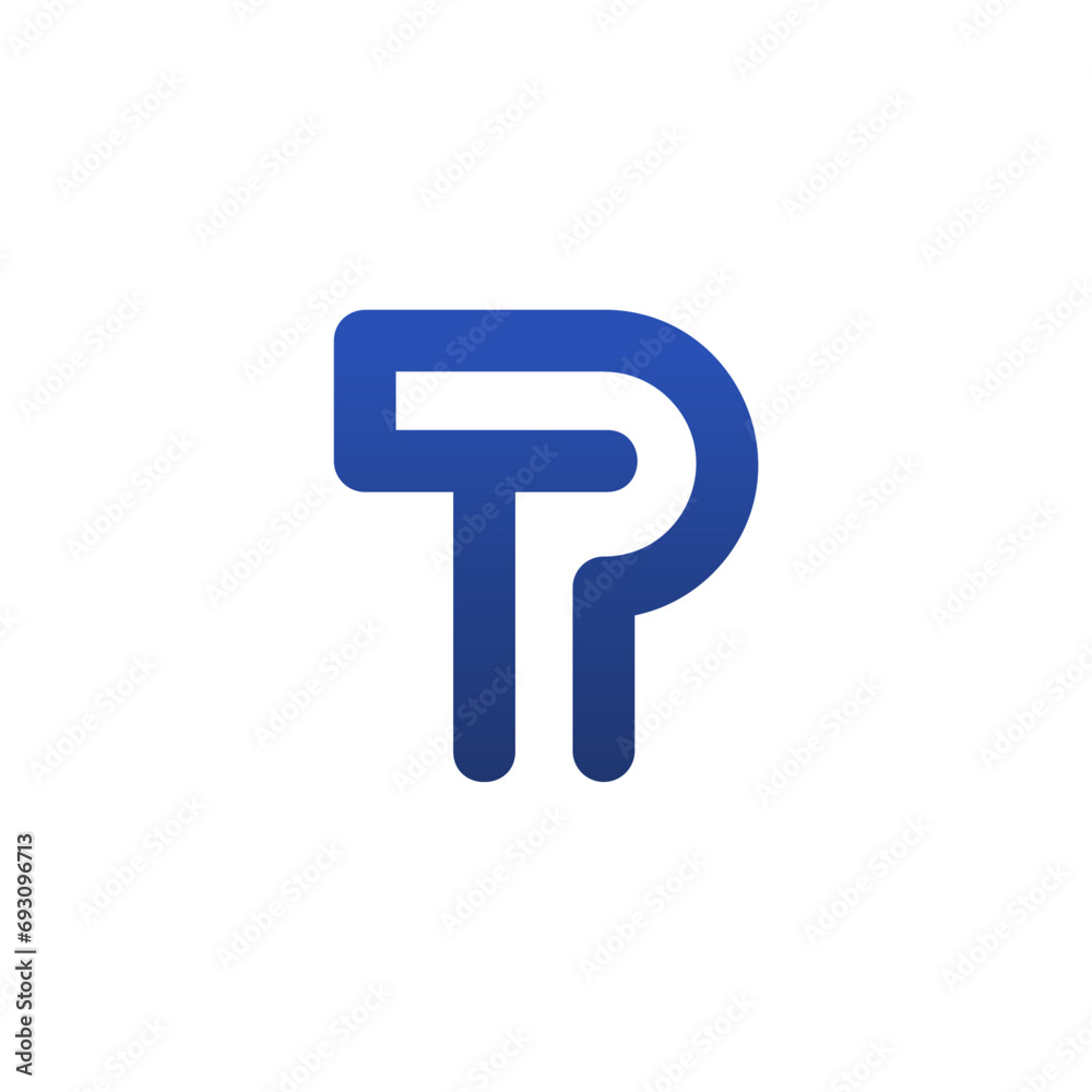Logo with initials tp or pt lines Logo with initials tp or pt lines