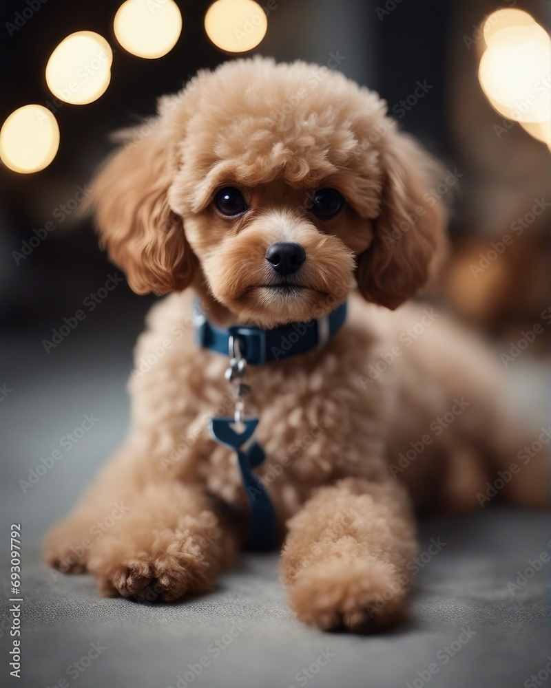 portrait of a cute toy poodle
