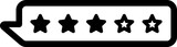 Client leaves 3 star rating icon. Customer review satisfaction feedback survey