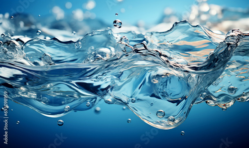 Abstract water volumetric transparent texture