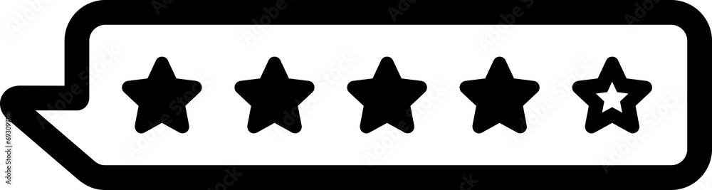 Client leaves 4 star rating icon. Customer review satisfaction feedback survey Client leaves 4 star rating icon. Customer review satisfaction feedback survey