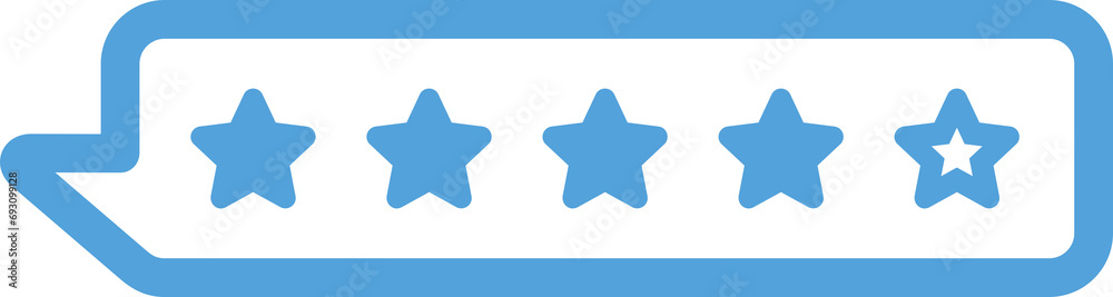 Client leaves 4 star rating icon. Customer review satisfaction feedback survey Client leaves 4 star rating icon. Customer review satisfaction feedback survey
