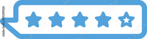 Client leaves 4 star rating icon. Customer review satisfaction feedback survey