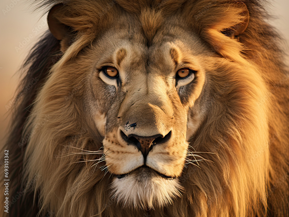 Naklejka premium portrait of a lion