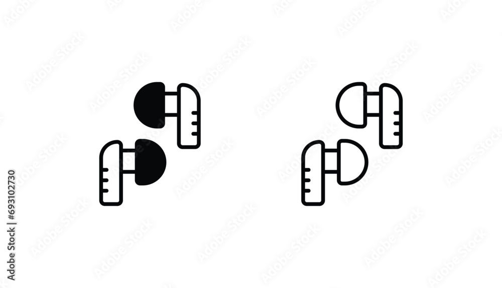 Air Pords icon design with white background stock illustration Air Pords icon design with white background stock illustration