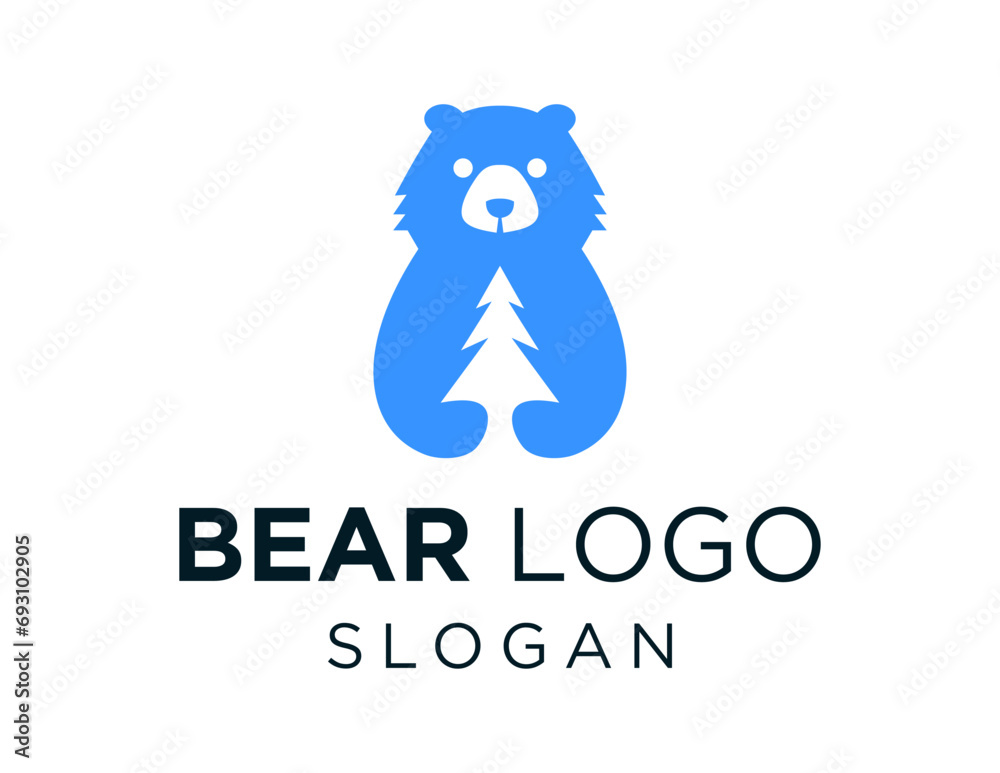The logo design is about Bear and was created using the Corel Draw 2018 application with a white background.