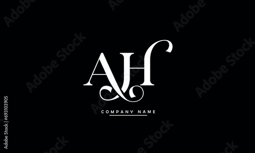 AH, HA, A, H Abstract Letters Logo Monogram