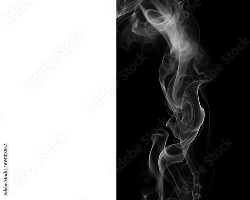 Realistic smoke effect, coffee , cigarettes and hot food waves, isolated on transparent background