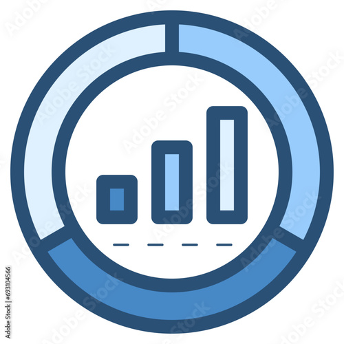 statistical pie chart icon