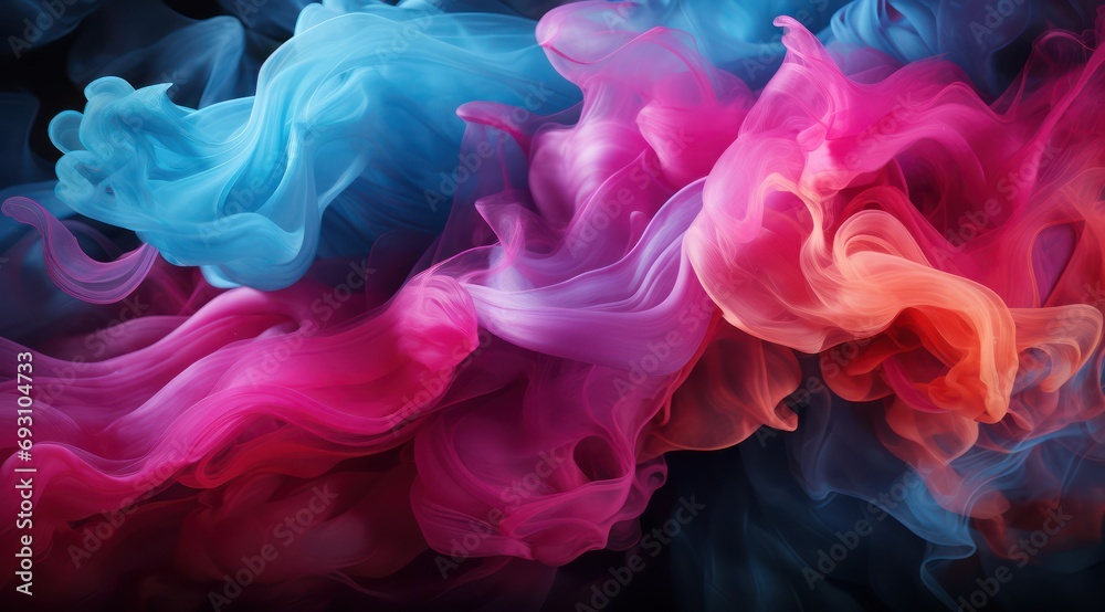 colorful ink smoke background