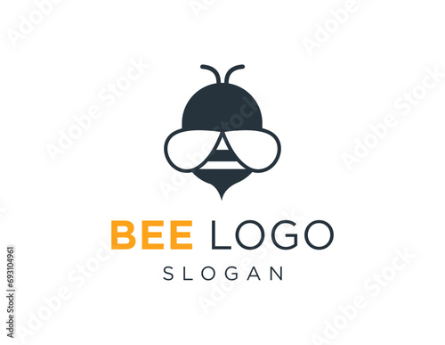 The logo design is about Bee and was created using the Corel Draw 2018 application with a white background.