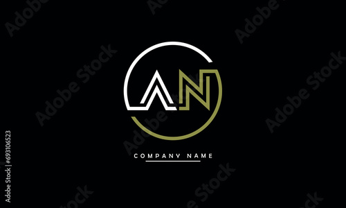 AN, NA, A, N Abstract Letters Logo Monogram