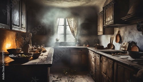 old kitchen interior