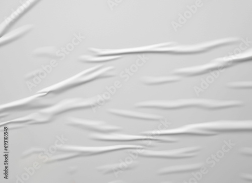 Fototapeta Naklejka Na Ścianę i Meble -  Blank-white-crumpled-and-creased-paper-poster-texture-background