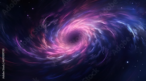 Star whirlwinds in deep shades of dark blue and foggy pink