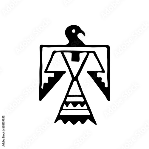 Tribal bird. Animal ethnic