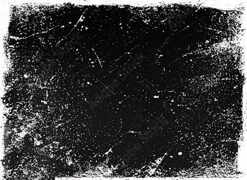 Dust-and-scratches-design.-Aged-photo-editor-layer.-Black-grunge-abstract-background © Fatimasabir