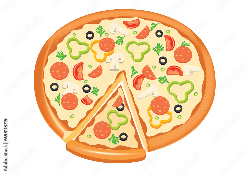 pizza sliced Illustration with transparent background _ png pizza sliced Illustration with transparent background _ png