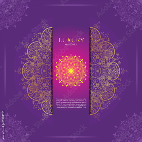 Luxury mandala background design with gold ornament editable vector illustration, abstract background with ornament