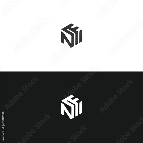 NF logo. N F design. White NF letter. NF, N F letter logo design. Initial letter NF linked circle uppercase monogram logo. N F letter logo vector design. 
