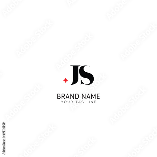 SJ, JS, S, J abstract letters logo monogram