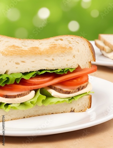 Sandwich food. AI generated illustration