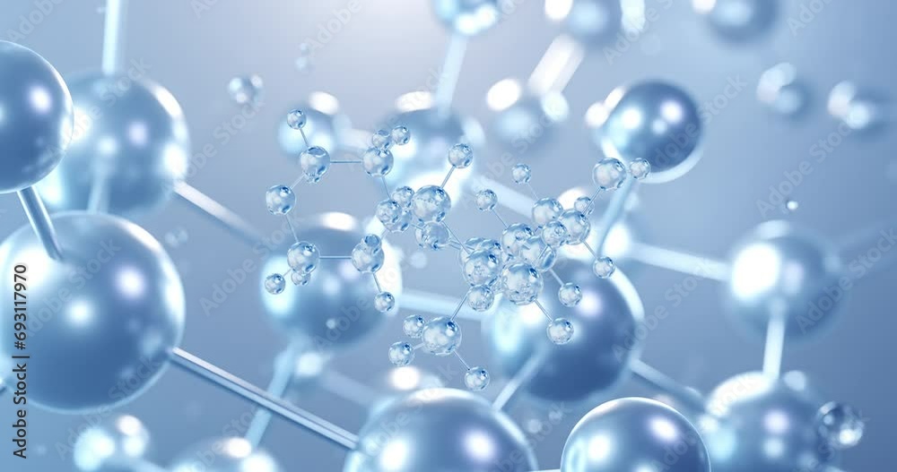 Timolol, rotating 3D model of non-cardioselective beta blockers, seamless looped video, molecular structure with selective focus Timolol, rotating 3D model of non-cardioselective beta blockers, seamless looped video, molecular structure with selective focus