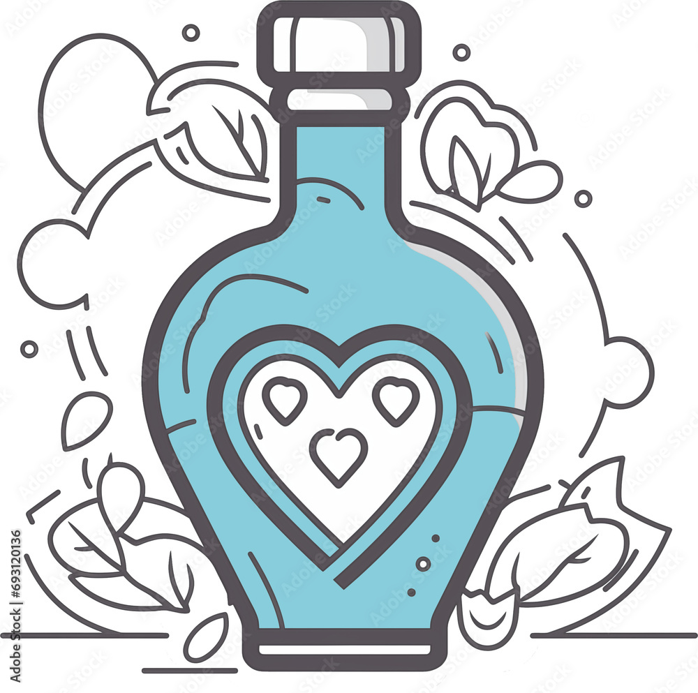 blue bottle of heart blue bottle of heart