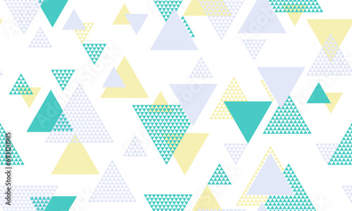 Triangle shapes seamless pattern vector design.