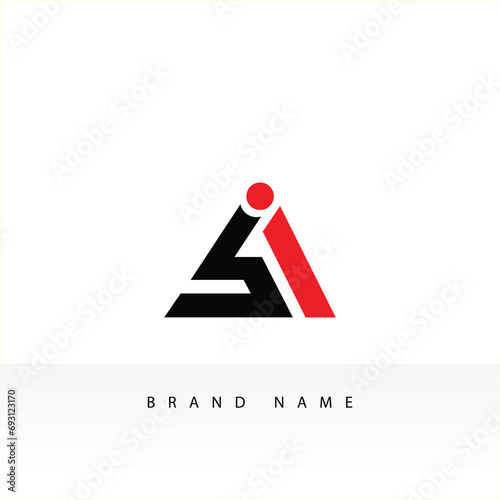 Alphabet letters Initials Monogram logo SI, SI INITIAL, SI letter