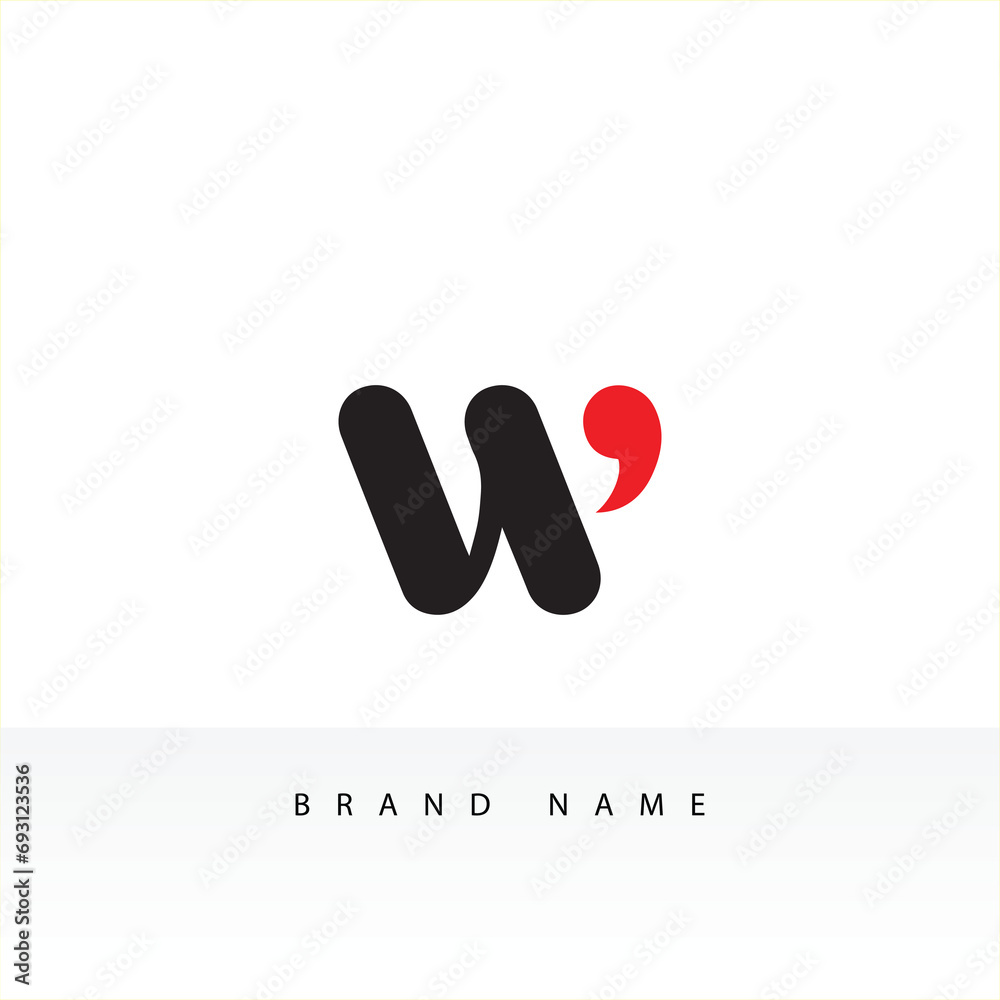 W Logo. Vector Graphic Branding Letter Element. Black Background. W Logo. Vector Graphic Branding Letter Element. Black Background.