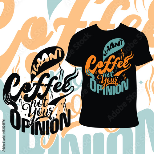 hand drawn illustration I want coffee