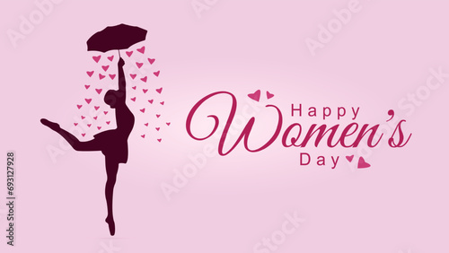 Happy women's day greeting card. International women's day 