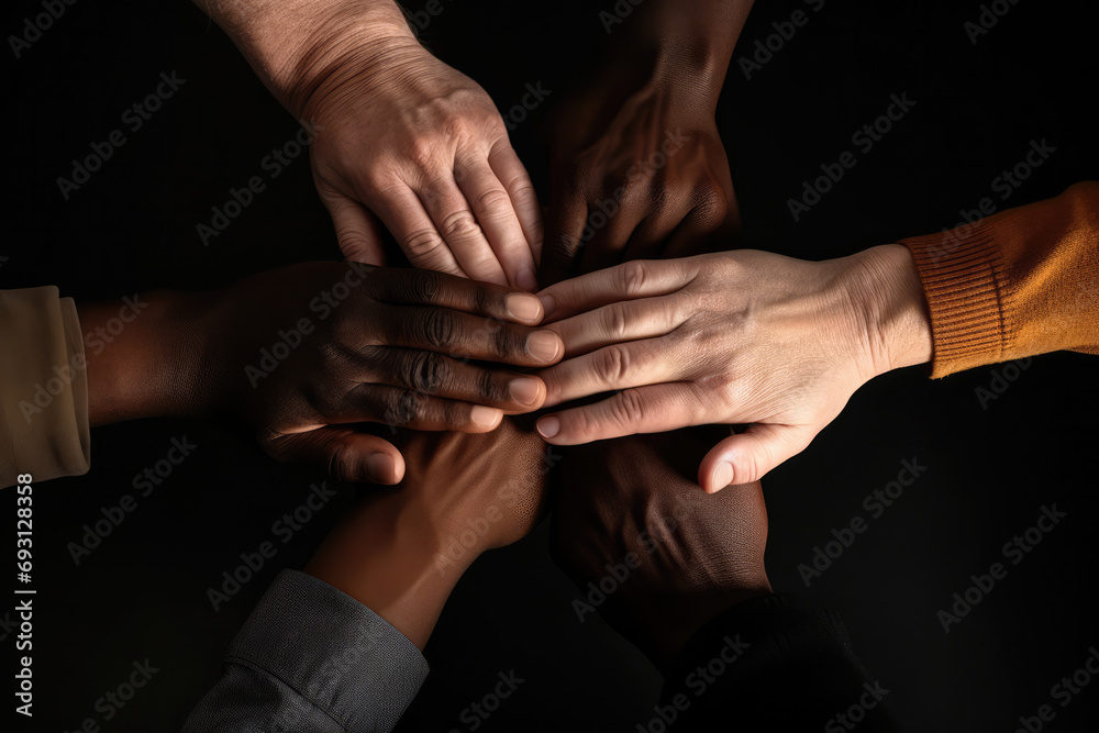 Symbolizing Unity And Harmony Through Diverse Hands