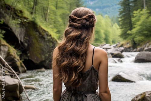 Bohemian Braided Hairstyle: Scenic Nature Landscape © Anastasiia
