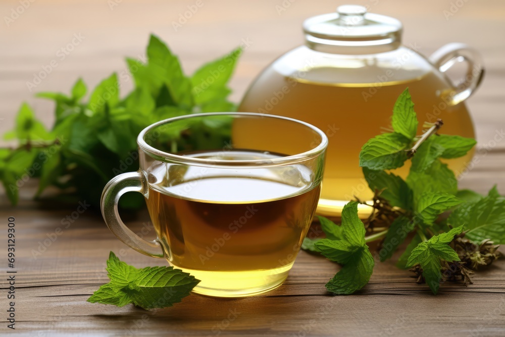 Plenty Of Room For Text On Fresh Mint Tea Plenty Of Room For Text On Fresh Mint Tea