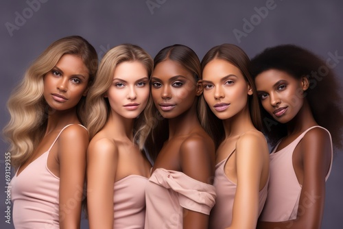 Breathtaking Women Embodying Natural Beauty And Radiant Skin