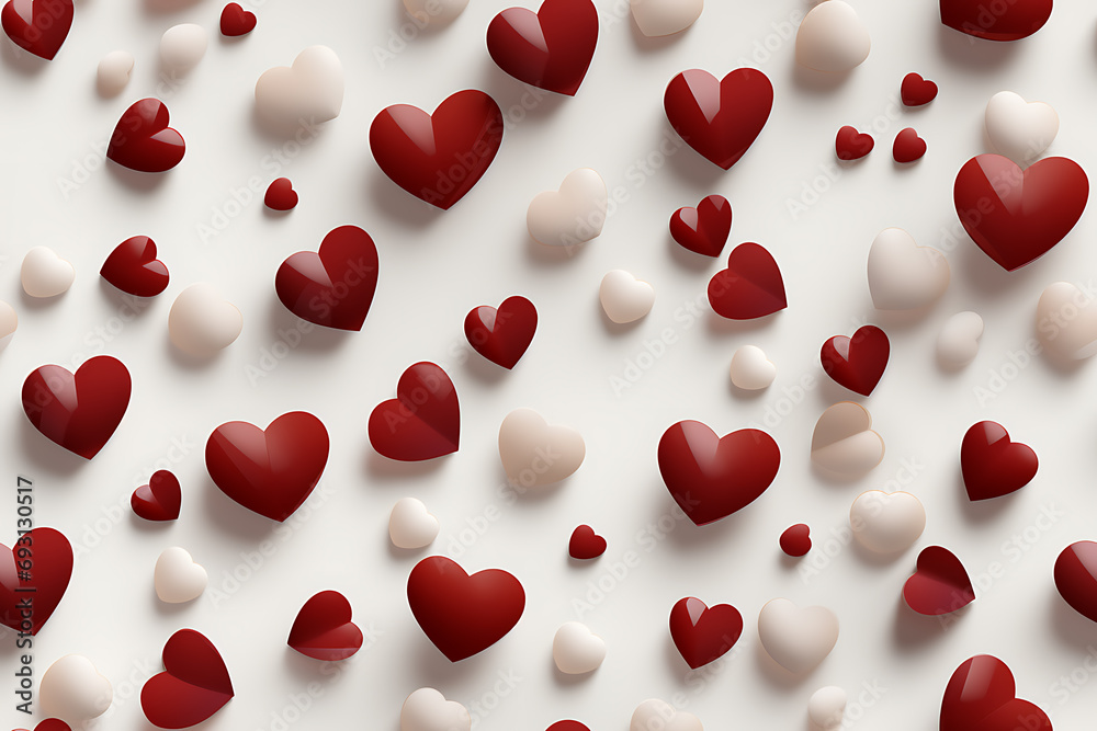 Cute hearts seamless pattern, lovely romantic background, great for Valentine's Day, Mother's Day, textiles, wallpapers, banners - vector design.