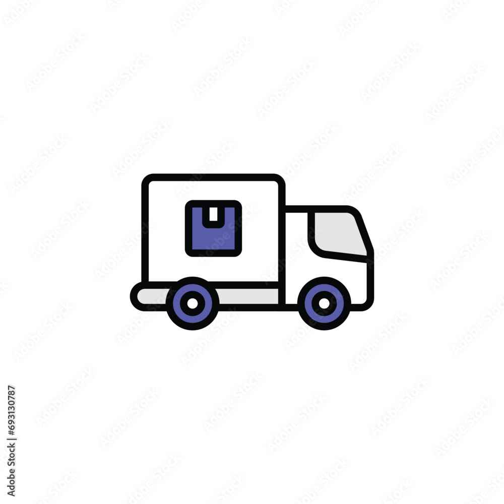 Logistics icon design with white background stock illustration