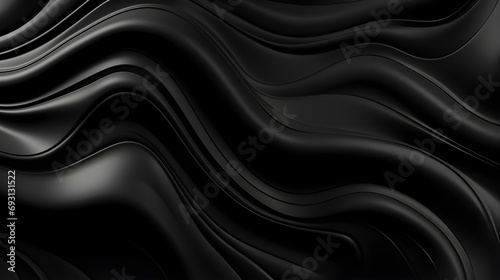 Abstract Black Fluid Wave Background for Modern Presentations