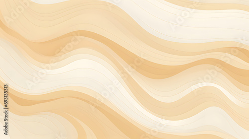 Abstract square aesthetic background with brown and beige waves. Trendy illustration generativ ai