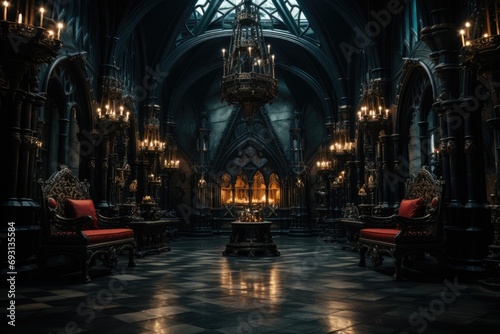 a interior of a gothic palace © cristian