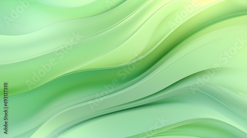 Abstract Light Green Fluid Wave Background for Modern Presentations