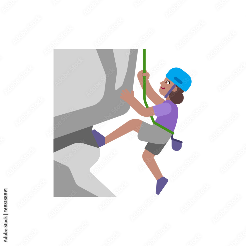 
Woman Climbing: Medium Skin Tone