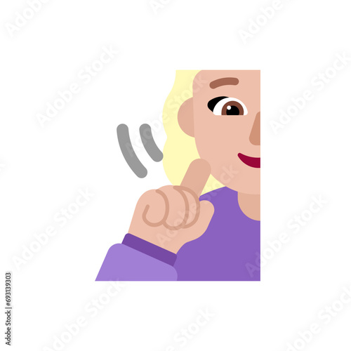 Deaf Woman: Medium-Light Skin Tone