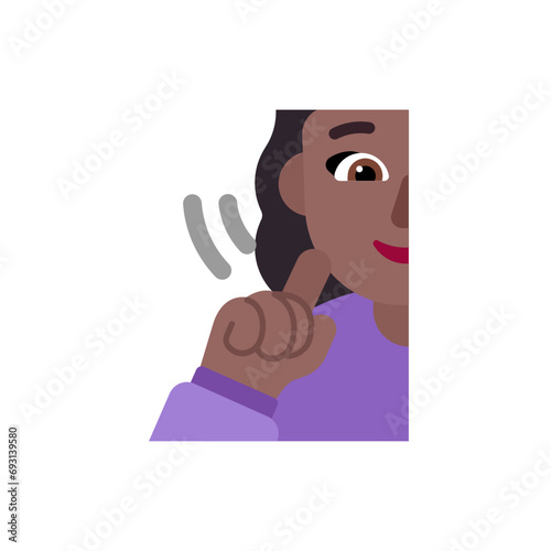 Deaf Woman: Medium-Dark Skin Tone