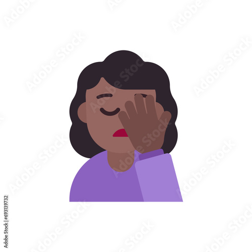 Woman Facepalming: Medium-Dark Skin Tone